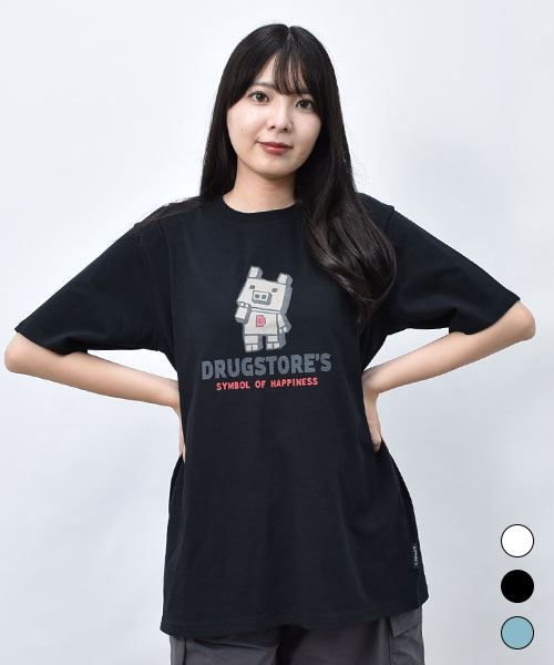 【Tシャツ】 しかくブタ プリント Tシャツ
