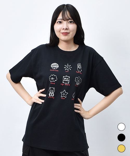 【Tシャツ】 ゆるブタ プリント Tシャツ