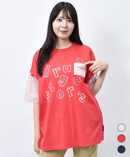 【Tシャツ】 ブタロゴチェック BIG Tシャツ