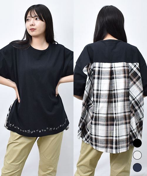 【Tシャツ】 バックチェック BIG Tシャツ