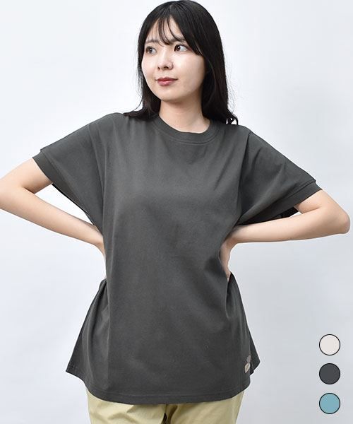 【Tシャツ】 フレンチスリーブ シンプル Tシャツ
