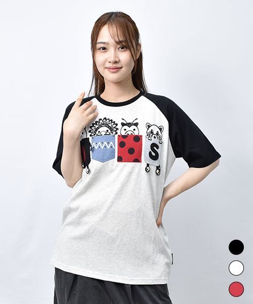 【Tシャツ】 ひょっこり ラグラン Tシャツ