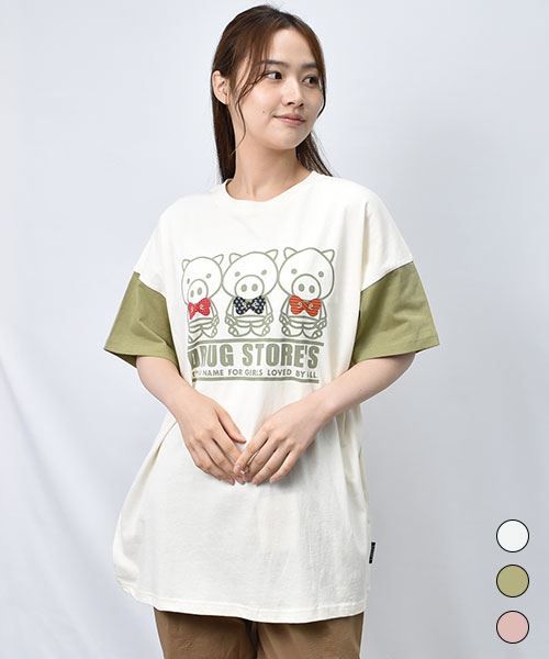 【Tシャツ】 ネクタイスタンディ プリント BIG Tシャツ
