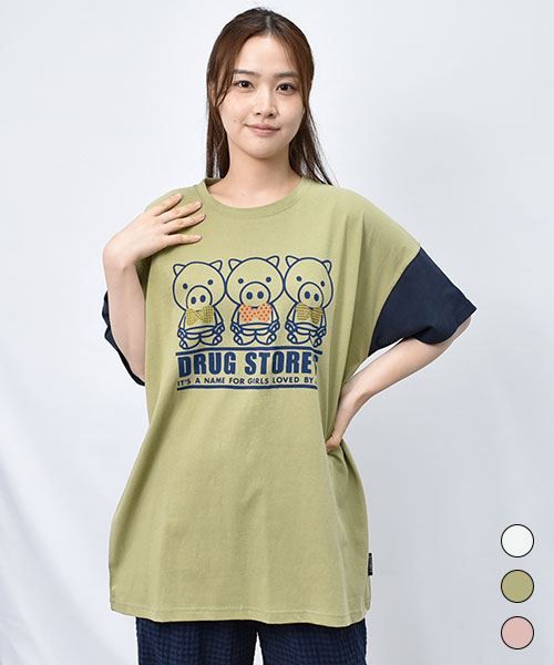 【Tシャツ】 ネクタイスタンディ プリント BIG Tシャツ