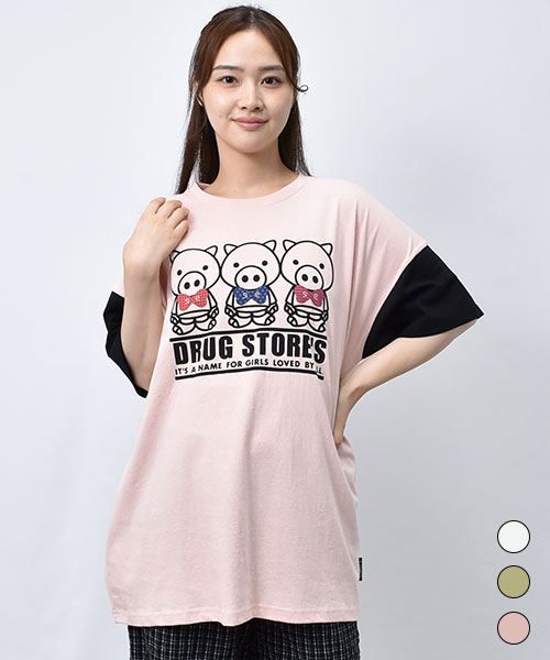 【Tシャツ】 ネクタイスタンディ プリント BIG Tシャツ