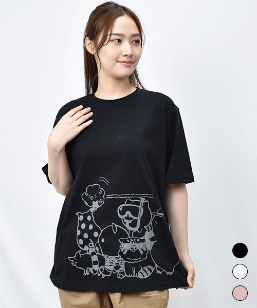 【Tシャツ】 おでかけキャラクターズ プリント Tシャツ