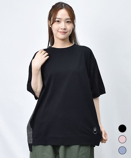 【Tシャツ】 ワンポイントハートン ドッキング Tシャツ