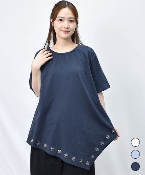 【Tシャツ】 アシンメトリー Aライン Tシャツ