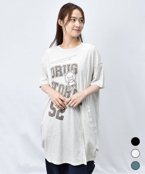 【ワンピース】 スタンディ×ロゴ ゆったり ワンピース