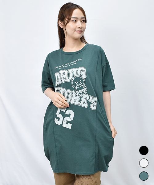 【ワンピース】 スタンディ×ロゴ ゆったり ワンピース