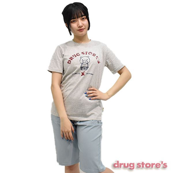 drug store's 20/-OE天竺 アーチロゴSTANDYプリント Tシャツ