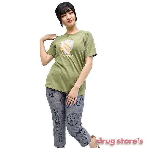 drug store's 20/-OE天竺 ネイティブSTANDYプリント ラグラン Tシャツ