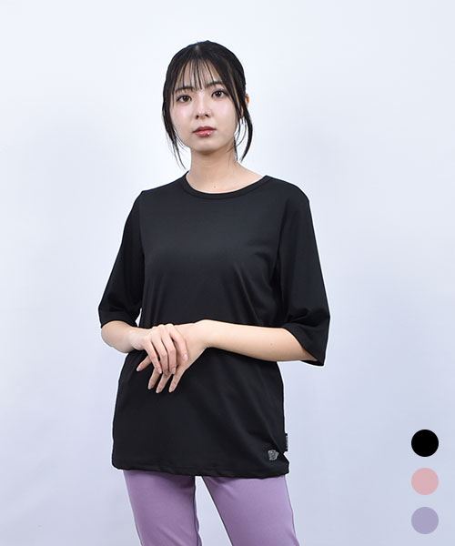 drug store's プリント 5分袖 インナーT