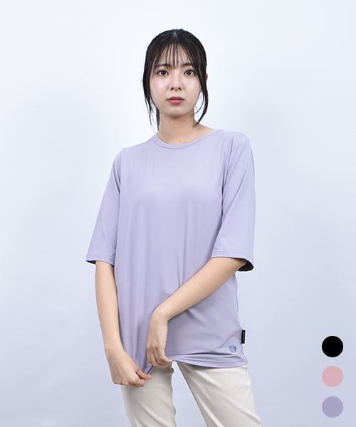 drug store's プリント 5分袖 インナーT