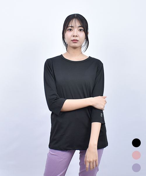 drug store's プリント 7分袖 インナーT