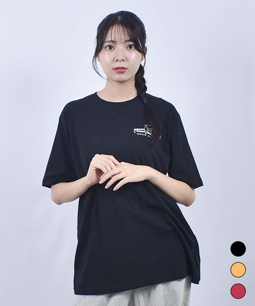 drug store's 20/-OE天竺 ブタ＆ファスナープリント 定番セットインT