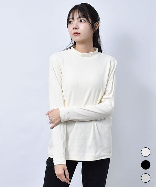 drug store's リブ ハイネック インナーT