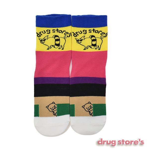 drug store's 【クルーソックス】 2Pセット買いでお得☆オリジナルソックス