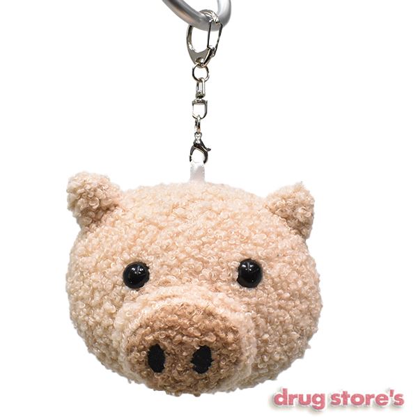 drug store's ブタ顔 ぬいぐるみ キーホルダー(無地）