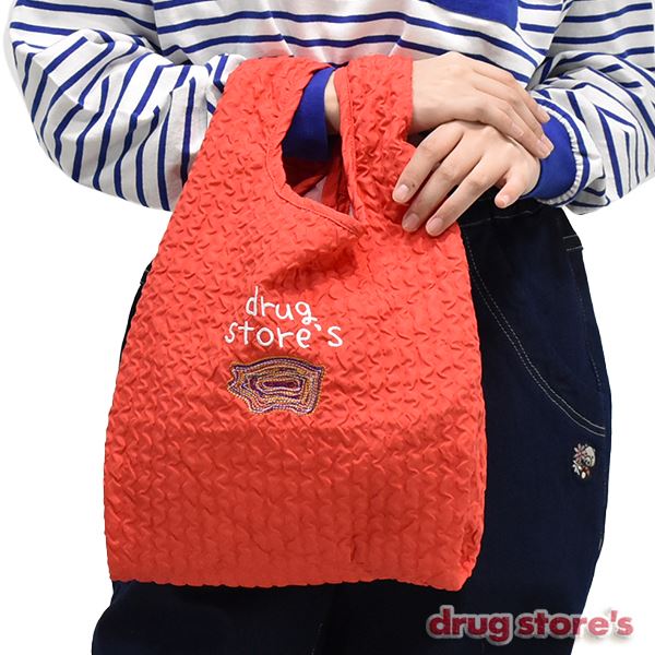 drug store's エコバッグロゴ＆ブタ刺繍