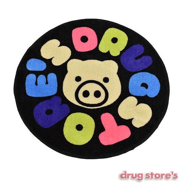 drug store's スタンディ顔＆ロゴ 丸マット