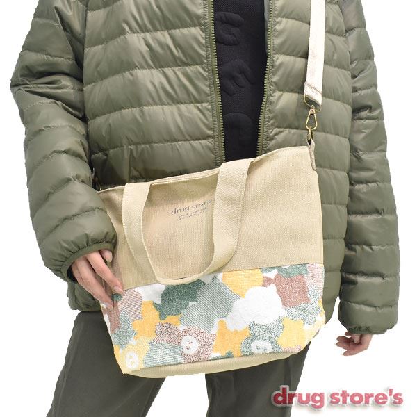 drug store's ブタシルエット柄ショルダーバッグ