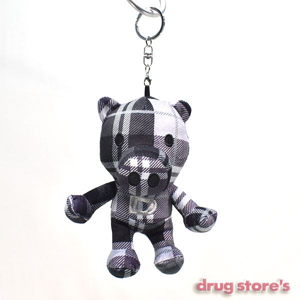 drug store's チェック ブタぬいぐるみ キーホルダー