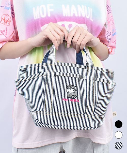 mof manul ネコ刺繍 トートバッグ 小