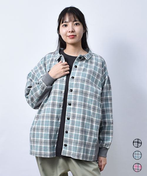 【シャツ】 チェック 起毛 シャツ