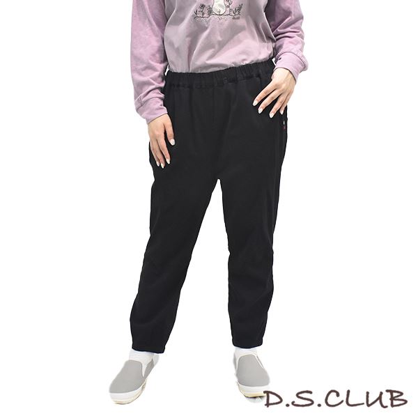 D.S.CLUB ストレッチツイル 裾タック パンツ(Free 02 ブラック  