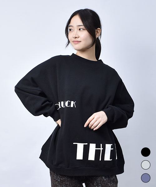 ロゴプリント トレーナー