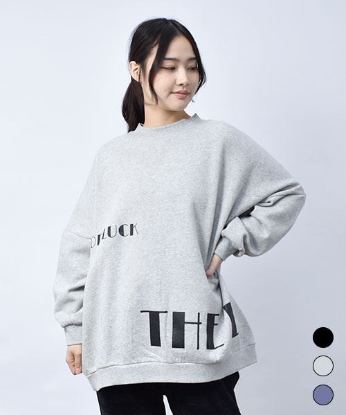 ロゴプリント トレーナー