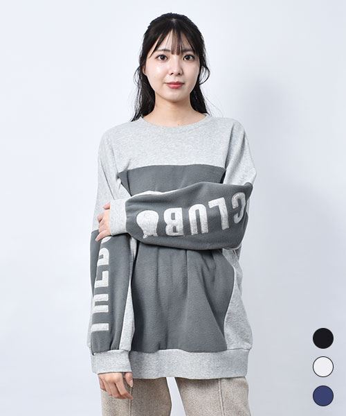 【スウェット トレーナー】 フリース ドッキング ロゴ トレーナー