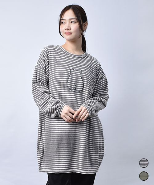 【チュニック】 ムー ボーダー チュニック