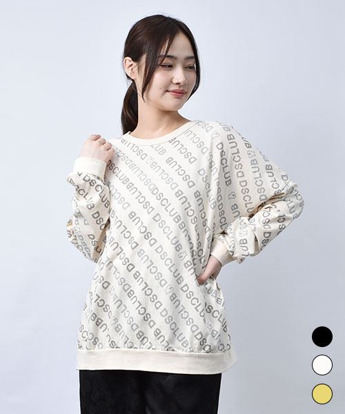 【Tシャツ】 ななめロゴ リブ Tシャツ