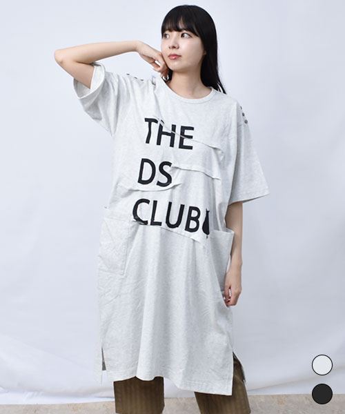 【ワンピース】 タックプリント カジュアル ワンピース