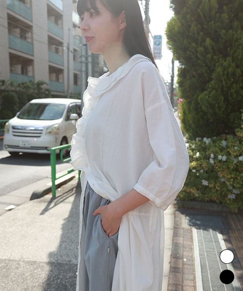 【ワンピース】 BIGフリル ふんわり ワンピース