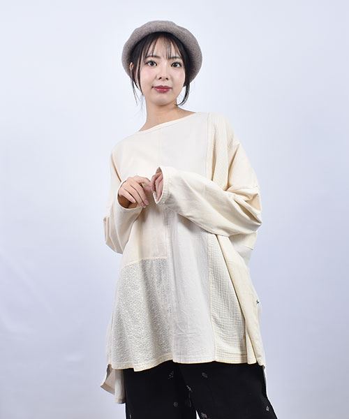 fu-ai 20/-OE天竺 別布切り替え チュニック