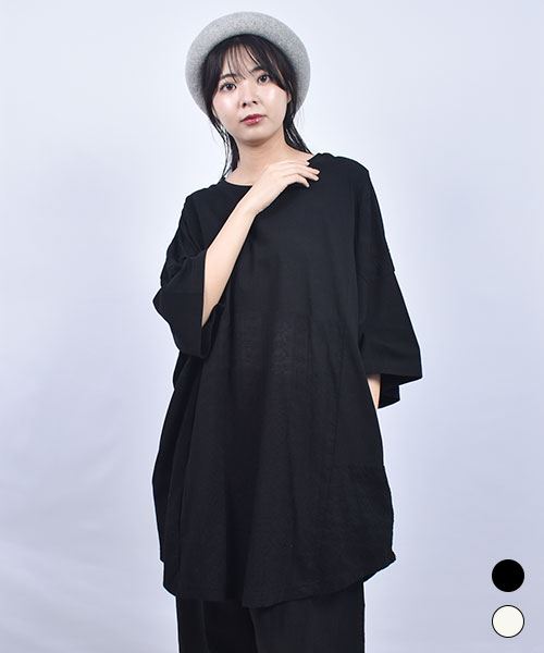 fu-ai 20/-天竺 レース切替 Tシャツ